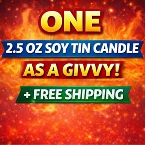Live Shows Soy Tin Candle Givvy - 2.5 oz plus Free Shipping